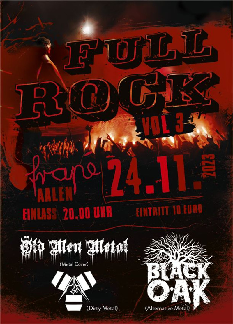Full Rock im Frapé 2023 Full Rock im Frape Flyer 2023